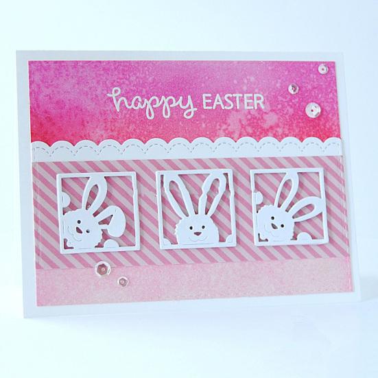 3Pcs Easter Rabbit Cutting Die DIY Scrapbooking Paper Cards Embossing Stencil