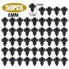 Car Hole Plastic Rivets Fastener Push Clip Black Auto Vehicle Door Trim Panel Retainer Fastener Clip Car Accessory 6mm/7mm/8mm