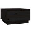 Vidaxl Stolik Kawowy, Czarny, 55X56X32 Cm, Lite Drewno Sosnowe