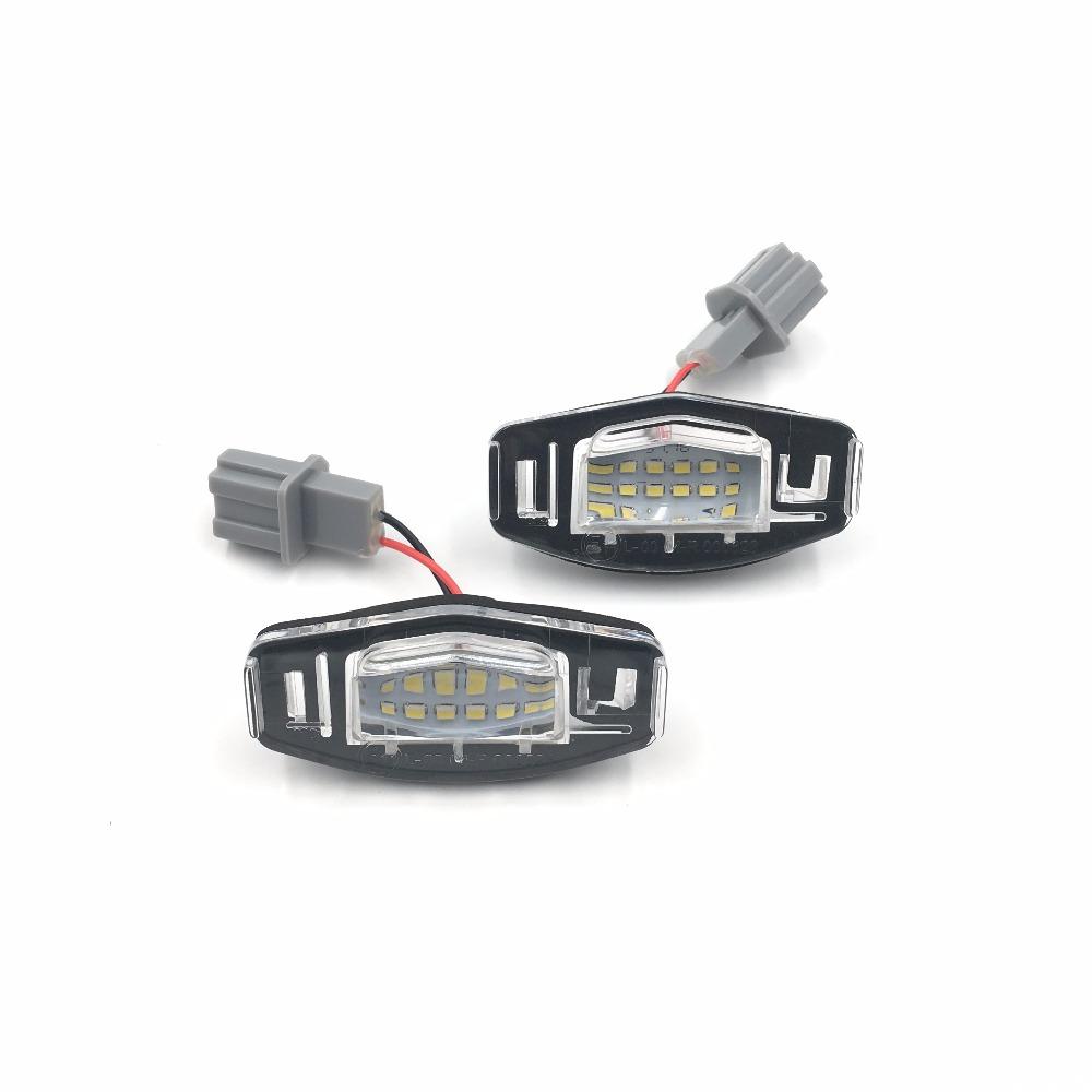 

2 шт. Canbus без ошибок белый 18SMD светодиодный номерной знак для Honda Accord Civic City Odyssey MR-V/Pilot