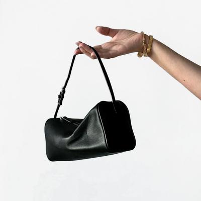 Retro Leather First Layer Pen Bag for Women Genuine Suede Leather Lamb Skin Shoulder Mini Bag
