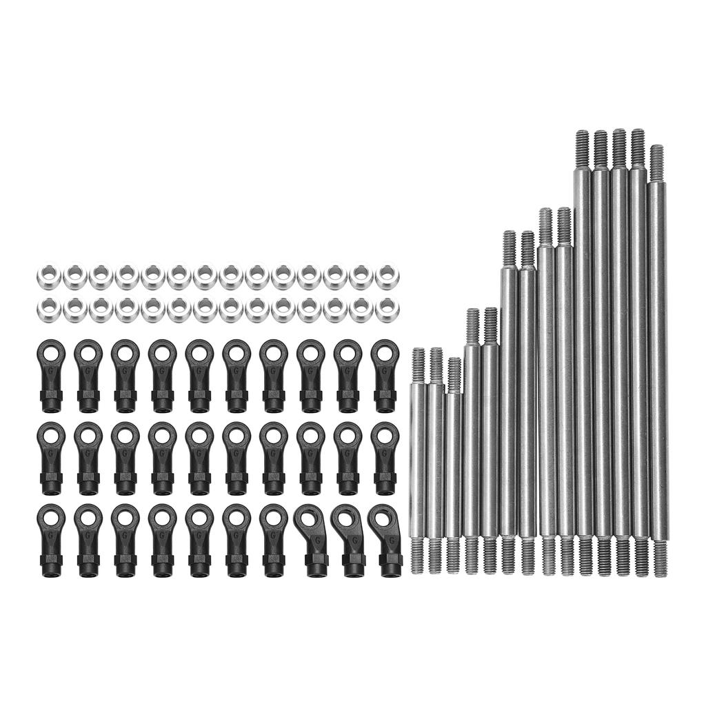 RC Metal Link Tie Rod Pull Rod with End Ball Set for Traxxas TRX6 G63 6WD 110 RC Car