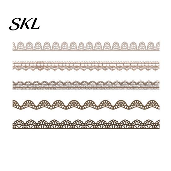Invisible Edge Sticker PET Lace Scrapbook Stickers, Decorative Stickers for Journal, Durable Decal Card Making, Planner, Notebook, Photo, Album, Craft