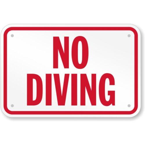 

California No Diving Aluminum Weatherproof Sign pAluminum 20x30cm（7.8x11.8inch）