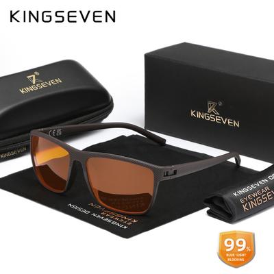 Kingseven Occhiali alla Moda di Marca Anti-Luce Blu Lenti Trasparenti Uomo/Donna Computer Occhiali Anti Luce Blu Occhiali Ottici