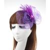 Vintage Feather Flower Bridal Headpiece With Veil And Mesh For Women