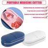 Portable Multiple Pill Cutter with Storage Box Pill Crusher Adjustable Pill Splitter Stainless Steel Cutting Blade