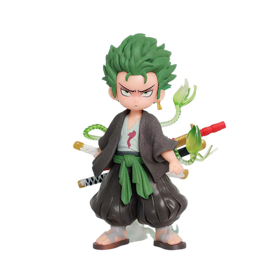 13Cm Anime  Figurine Monkey D Luffy Roronoa Zoro Kawaii Toys Q Figural Nendoroid Car Decoration Pvc Model Birthday Gifts
