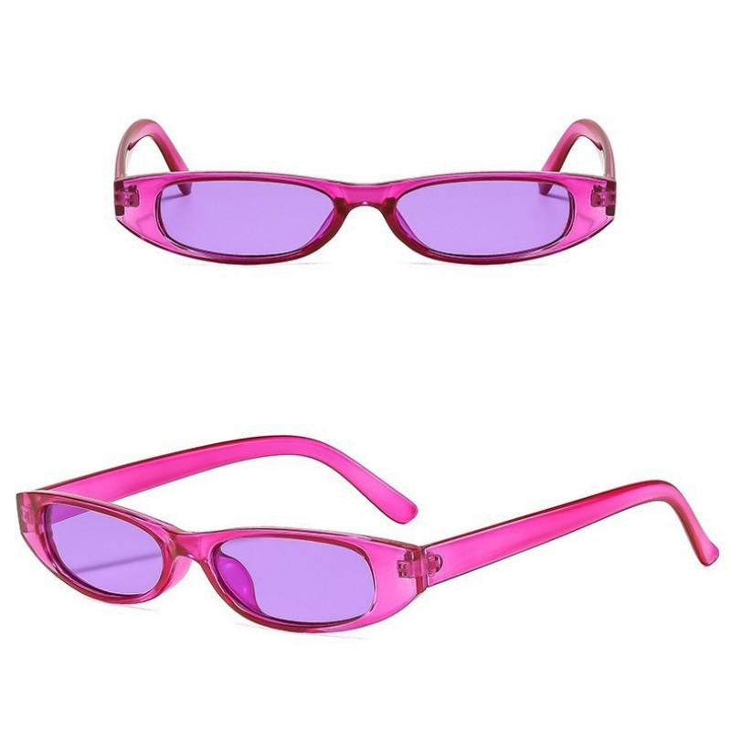 Vintage Small Frame Sunglasses For Men Women Niche Trendy Oval Candy Colored Glasses Fashion Outdoor Sunscreen Shades UV400