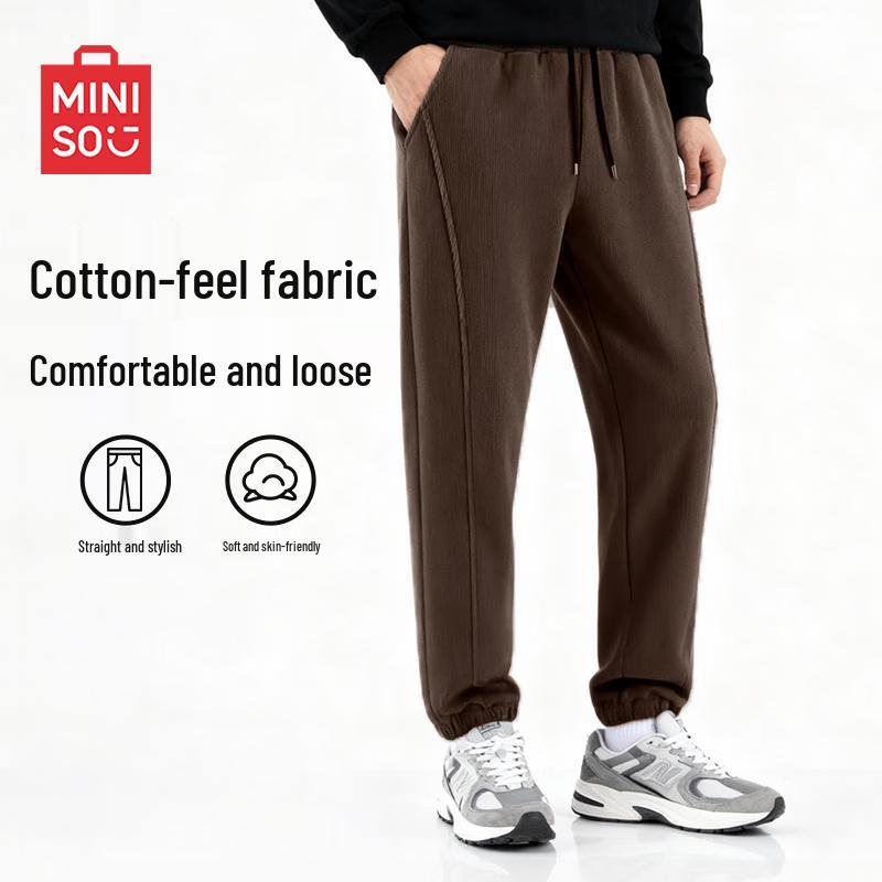 

MINISO Мужские зимние флисовые джоггеры свободного кроя L