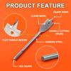 Silicone World 6PCS Three Pointed Flat Drill Hexagonal Handle Woodworking Hole Opener Wooden Board Drilling Bit Tools Set