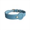 Genuine Leather Dog Collar With AirTag Holder Full Grain Removable Screw S/M Sizes