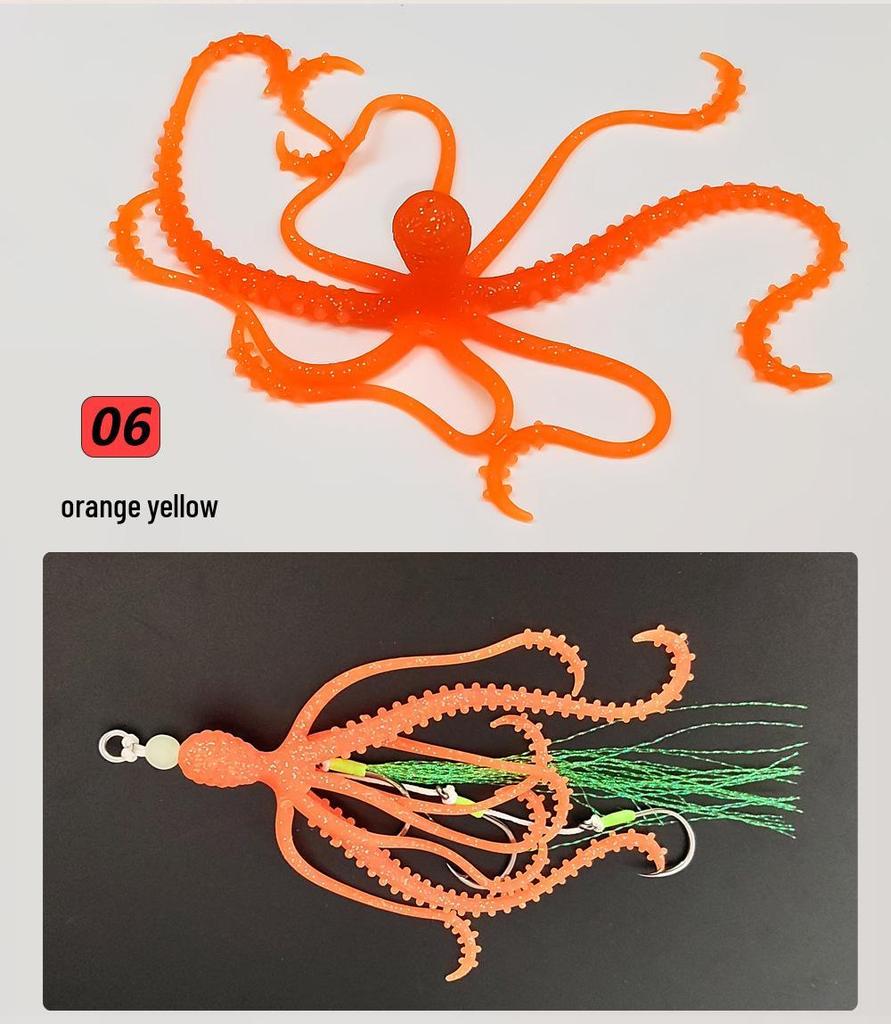 Bionic Squid Octopus Fishing Lures: Soft Tai Rubber Hooks for Sea and Boat Fishing