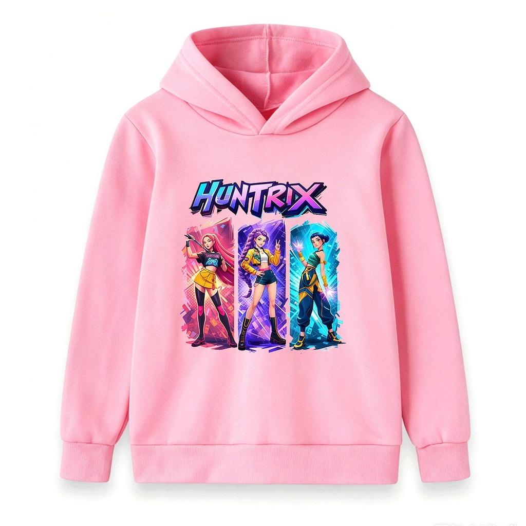 Kids Boys Girls Hoodie Cool Anime Character Printed Long Sleeve Casual Pullover Sweatshirt For Youth Daily Wear