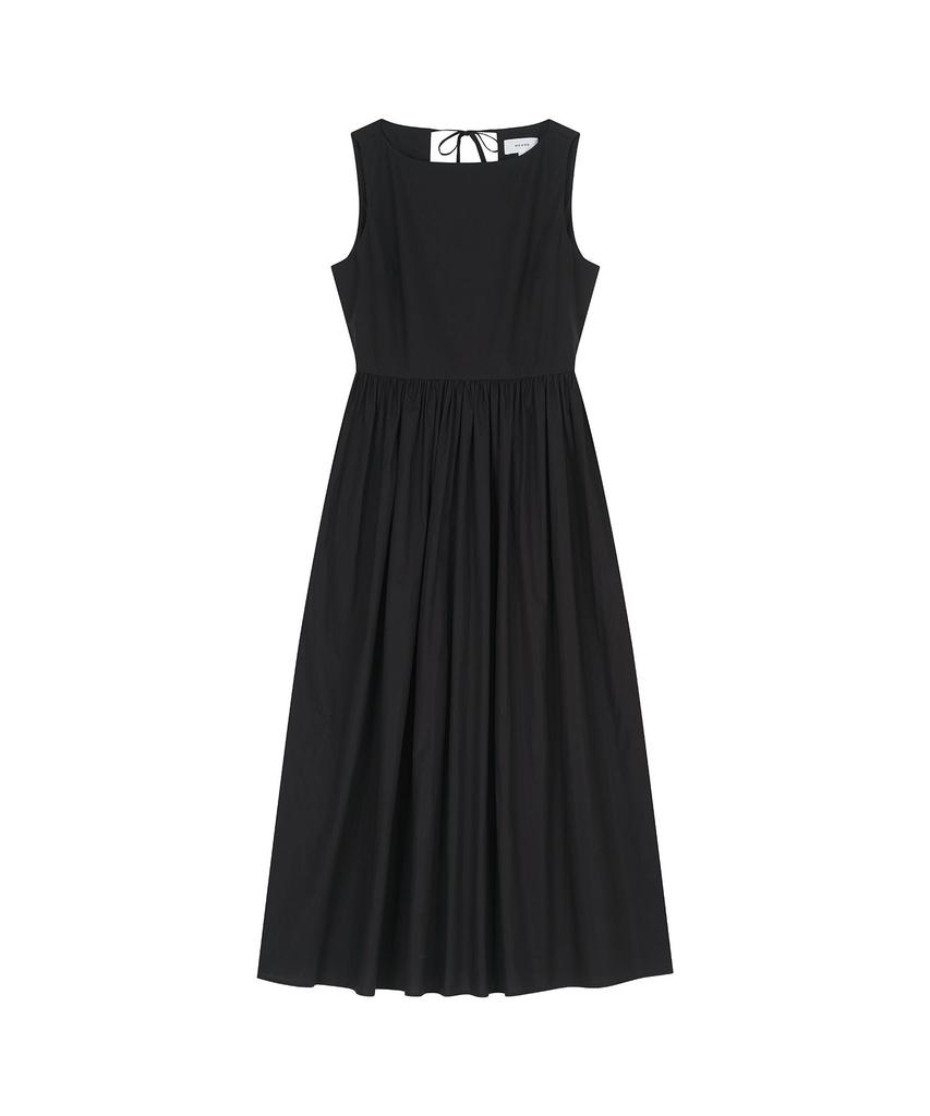Visavi Cotton Tie Back Dress (Black)