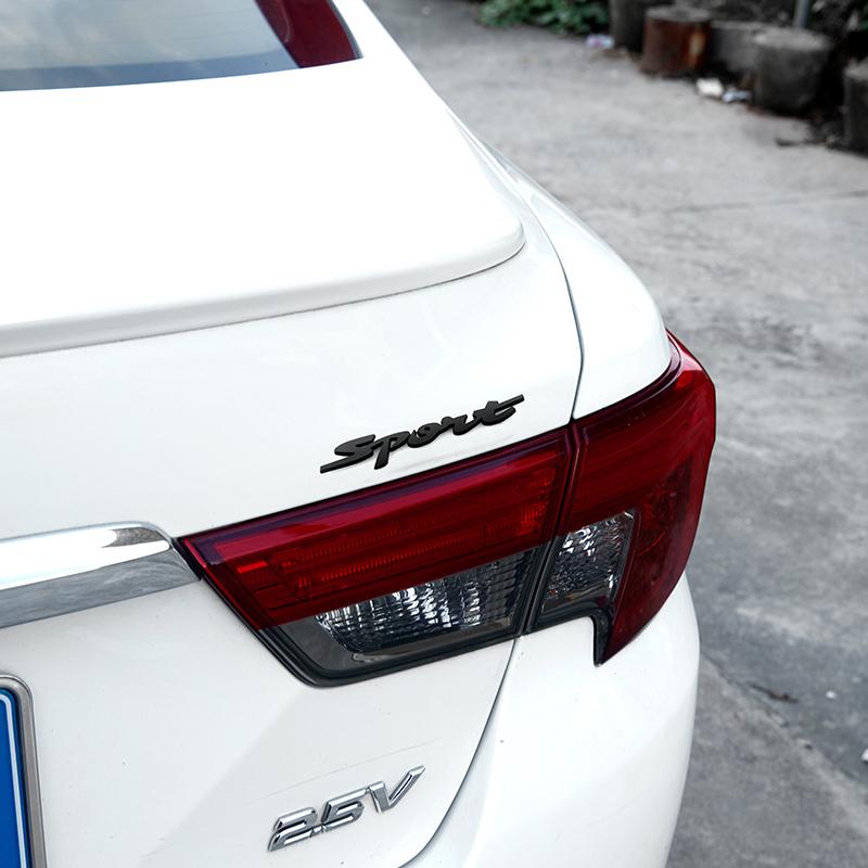 Auto dreidimensionale Sportversion Autoaufkleber Sport Englisch Metallaufkleber Kotflügel Seitenetikett Zieraufkleber Heckklappenetikett Modifikation