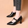 Comfortable and Versatile French 2025 New Retro Pointed Thin Heel Soft Leather High Heels Femininity Commuting Light Mouth Single Shoes
