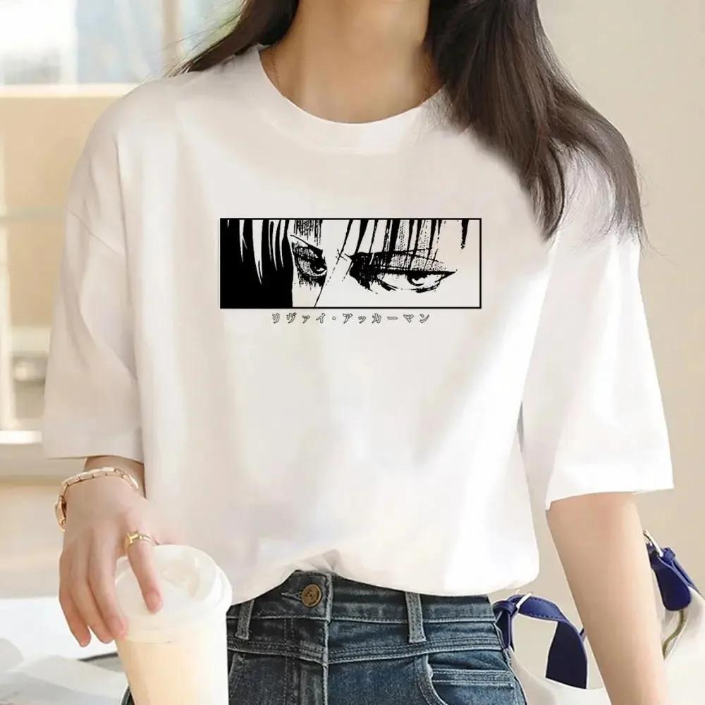 2024 New Anime Attack Titan Graphic Printing Harajuku T-Shirt Casual Fashion Short Sleeve Plus Size T-Shirt Ladies Short Sleeve