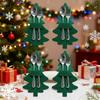 Christmas Tree Shaped Felt Knife Fork Mats Holiday Dining Table Centerpiece Decor for Christmas Parties and Festive Celebrations