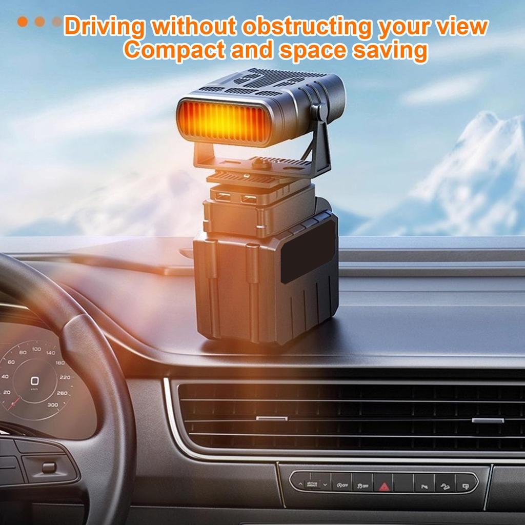 Sxhlseller Cordless Portable Car Heater, 170W Fast Heating Car Defroster Defogger, 2 Settings Adjustable