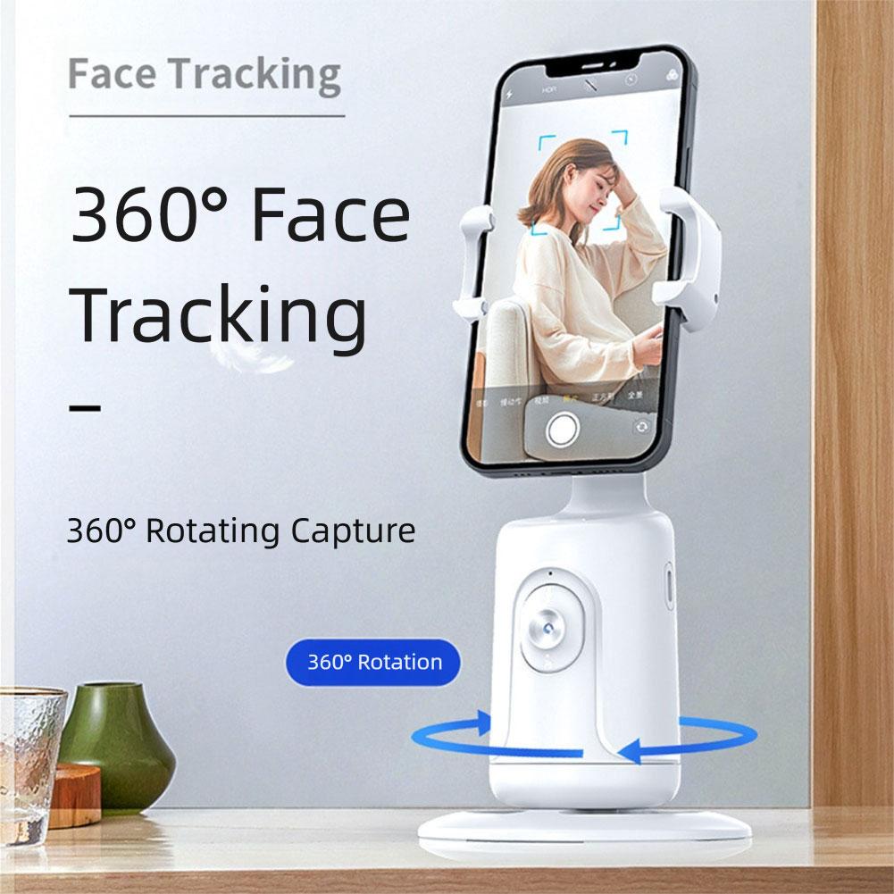 P01 Smart 360° Auto Tracking Shooting Gimbal Selfie AI Camera Recognition Body Face Follow Live Shoot Phone Stand for Vlog Video