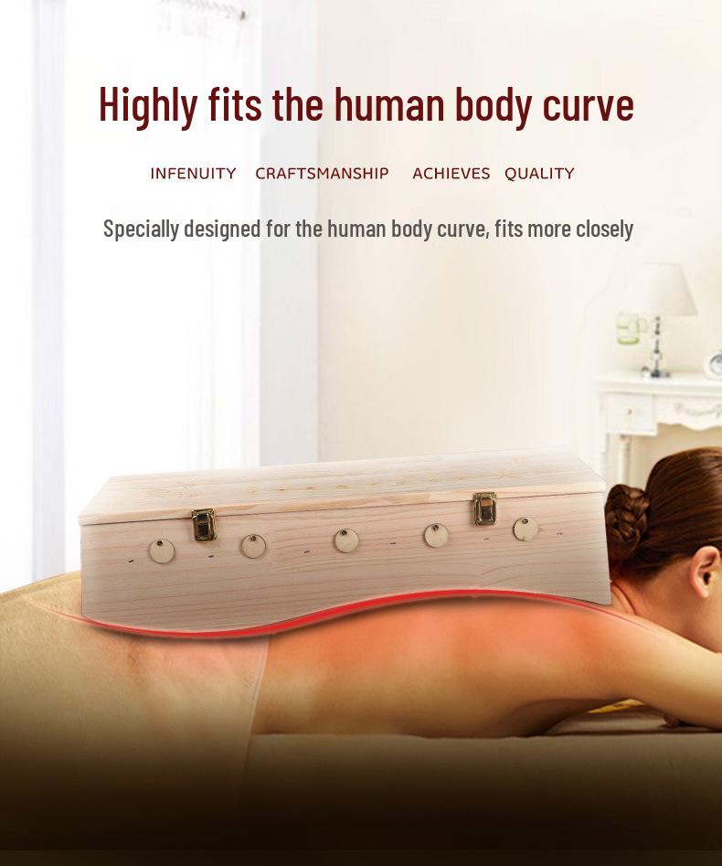 Solid Wood Moxibustion Box: Large, Temperature-Controlled for Full-Body Use on Back and Abdomen