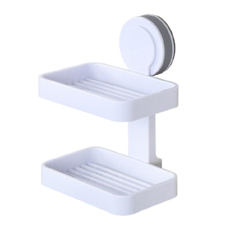 Wall Mounted Soap Dish Sponge Holder for Case Double Layers Drilling Punch Free