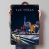 Las Vegas United States Printed Posters Customizable Wall Art Retro Vintage Metal Tin Signs for Home Room Decoration Gaming Cozy