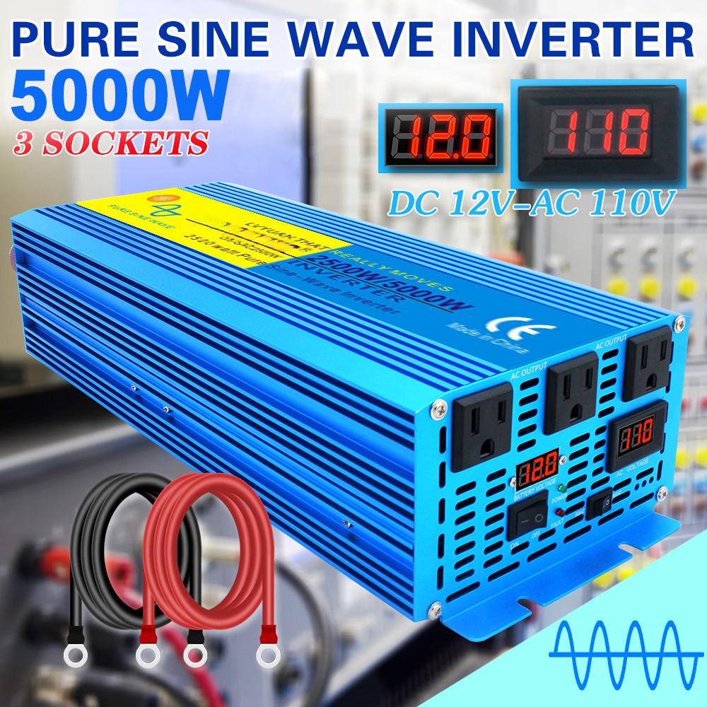 Portable Car Inverters Pure Sine Wave Converters 3000W To 8000W Peak Power Caravans Travel Inversor