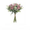 4pcs Plastic Fake Flower Artificial Eucalyptus Gypsophila Bouquet Restaurant Decoration Green Eucalyptus Leaf Simulation Flowers