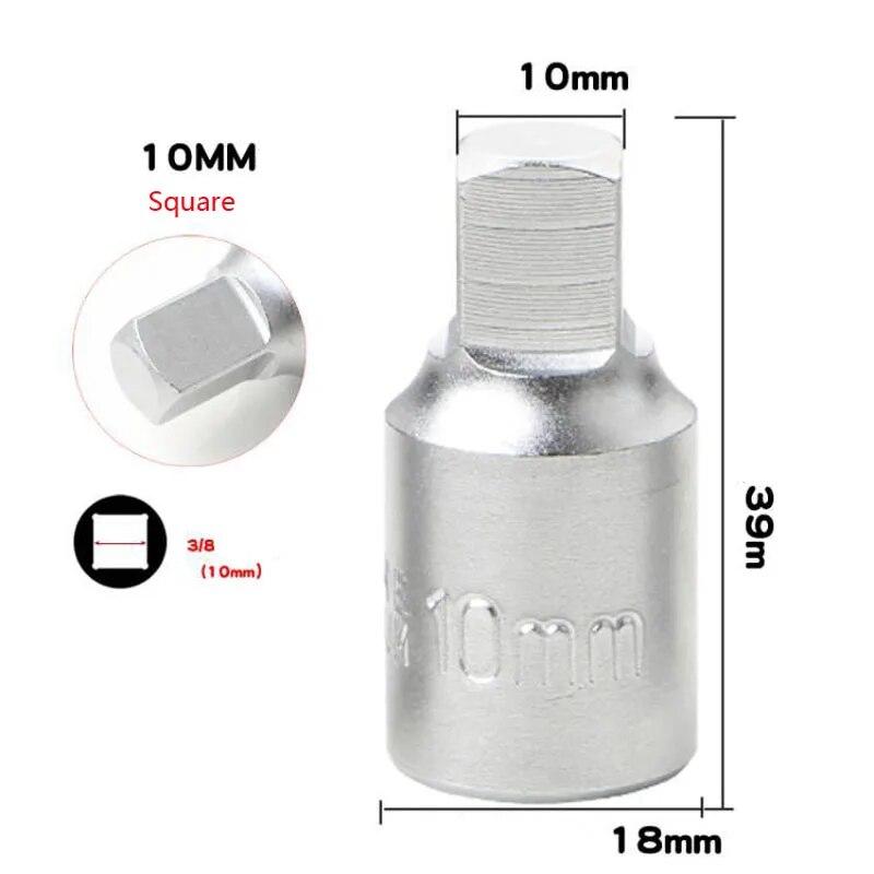 M16 H17 S8 S10 Oil Sump Drain Plug Socket Wrench 3/8'' Drive Auto Repairing Transmission Gearbox Screw Wrench Car Repair Tool