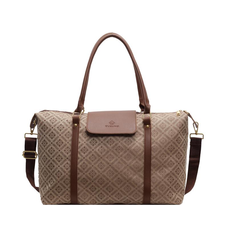 

Travel bag large capacity high-end fitness business travel accommodation luggage shoulder bag dry and wet separation swimming vacation bag темно-коричневого кольору