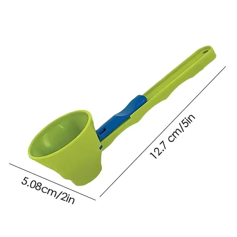 Slide Scoop Funnel With Longer Handle for Gym Protein Powder Pre Workout Measuring Spoon Kitchen Gadget Durable PP