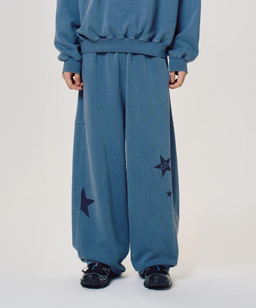 LMR Pigment Wide String Sweatpants Blue