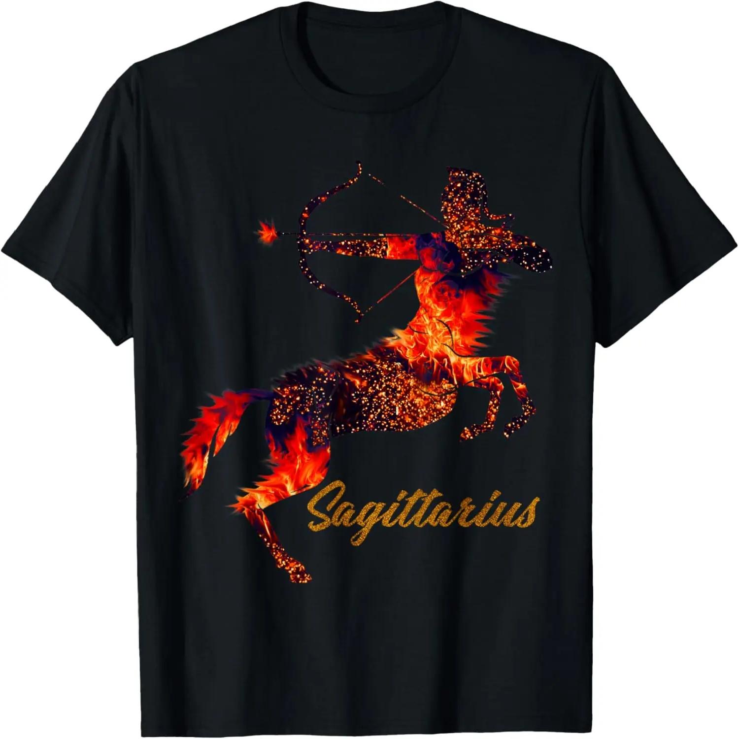 Sagittarius Trending Cool Zodiac Sign T-Shirt T-Shirt S чёрный