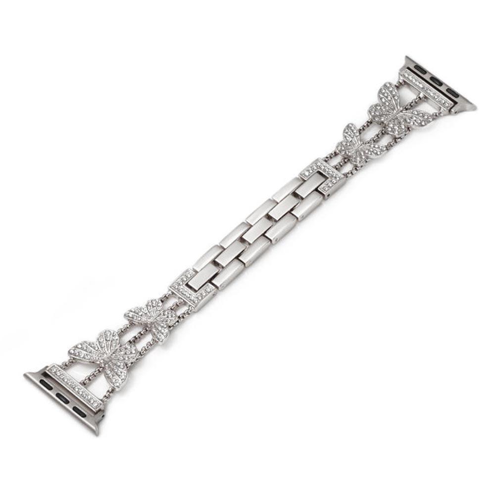Butterfly Watch Strap for Apple Watch Series 10 42mm/9 8 7 41mm/6 5 4 SE (2022) SE (2023) SE 40mm/3 2 1 38mm Metal Replacement Band