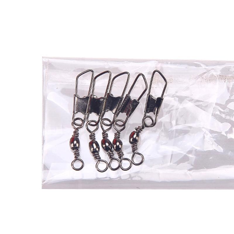 100 Pcs Stainless Steel Fishing Barrels Swivels Fishing Barrels Line Connector Accessory for Saltwater Freshwater