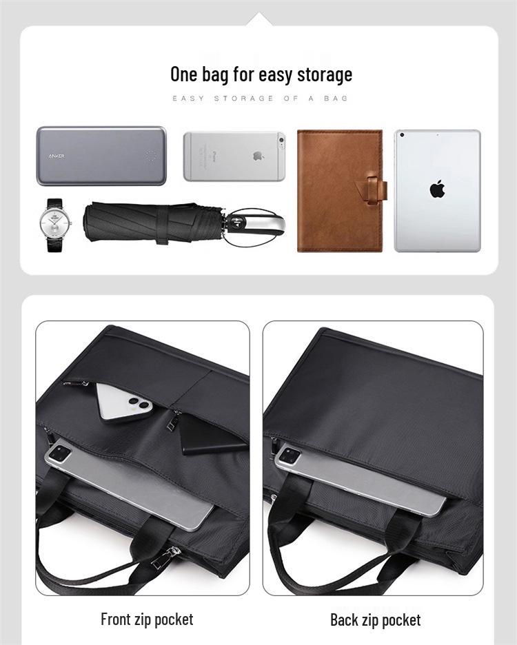 Unisex Business Briefcase - Large A4 Document & Textbook Handbag