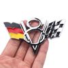 1Pc 3D Metal V8 Emblem American Germany Racing Flag Badge Car Body Rear Trunk Decoration Sticker Side Fender Decal Auto Accessories