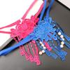Tassel Lace Flower Panties Pearl Transparent T-Pants Cute Mesh Thongs  Women