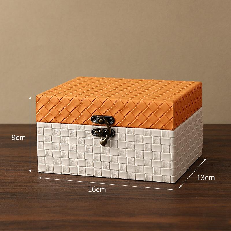 

Vintage Large Capacity Imitation Leather Jewelry Box Mirror Necklace Ring Earrings Jewelry Storage Organizer Display Travel Case