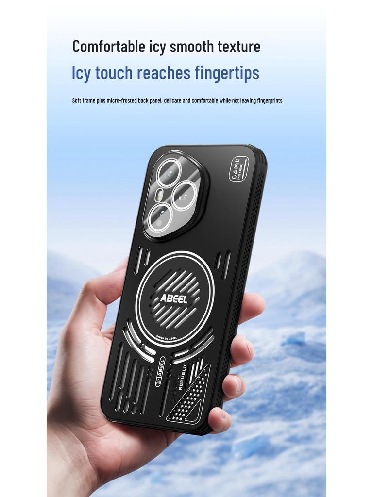 HONOR 400 Pro Ice Fox Case: Magnetic Aluminum Heat Dissipation, Drop-Proof Protective Cover