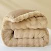 Luxury Faux Rabbit Fur Blanket for Winter Thickened Warm Double Layer Plush Blankets for Bed Fluffy Soft Warmth Quilt Comforter