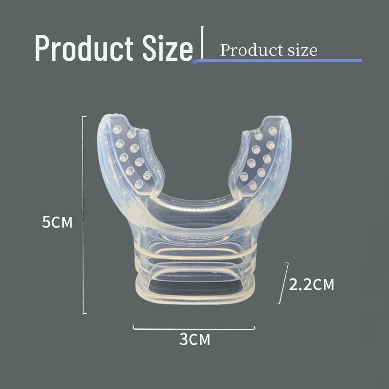 WEZHO Transparent Liquid Silicone Diving Snorkel Mouthpiece