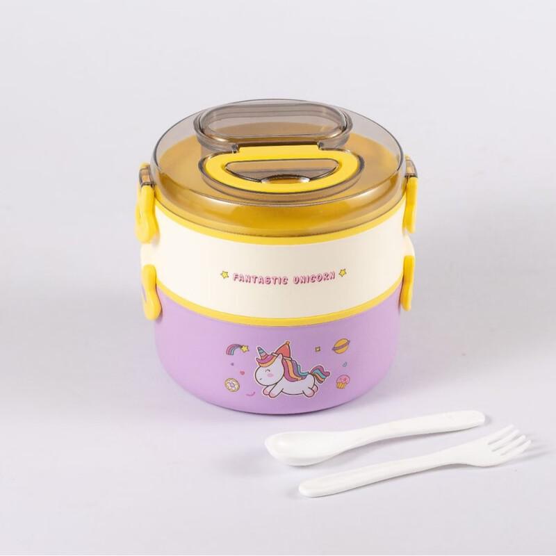 Japanese Style Double-Layer Unicorn Lunch Box