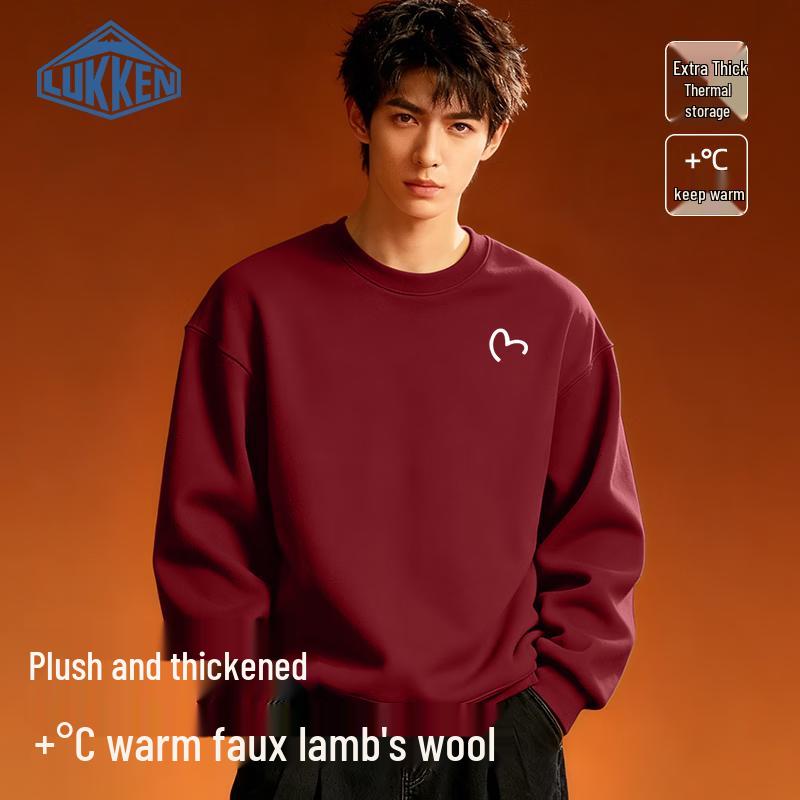 

LUKKEN Men s Fleece-Lined Round Neck Sweatshirt L
