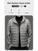 Men's Hooded Lightweight Down Jacket - Stylish Patchwork Short Coat for Fall and Winter Warmth