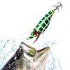 Shrimp Fake Bait Fishing Lure with Sharp Hook Realistic Looking 3D Eyes Bright Colors Luminous Hard Lure Artificial Bait