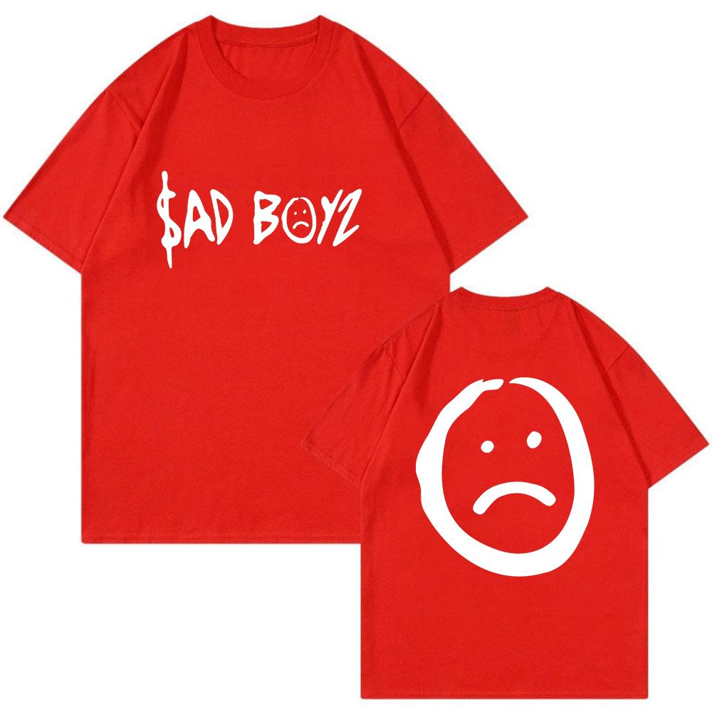 

Junior H Sad Boyz Tshirt 2023 World Tour Merch Crewneck Short Sleeve Streetwear Unisex Women Tee Hip Hop Clothes S
