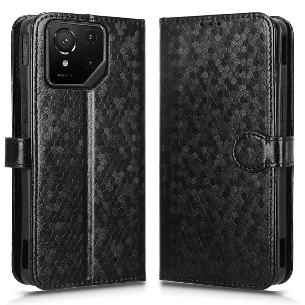 Pro Asus ROG Phone 9 5G/ROG Phone 9 Pro 5G Peněženkové pouzdro Vzor teček Ražba PU Kůže Kryt na telefon